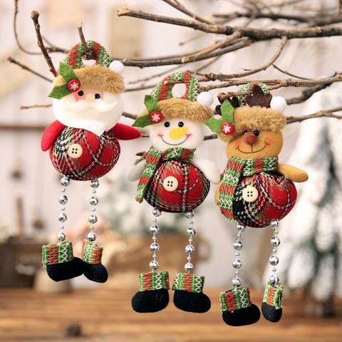 Christmas Santa Claus Snowman Elk Cloth Party Hanging Ornaments