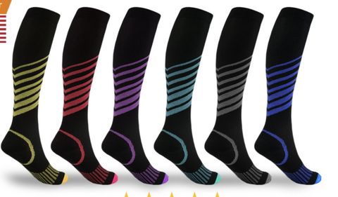 Unisex Sports Stripe Nylon Jacquard Socks