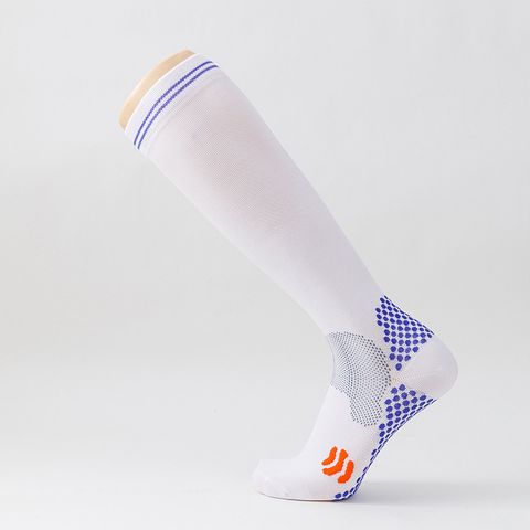 Unisex Fashion Color Block Nylon Jacquard Socks