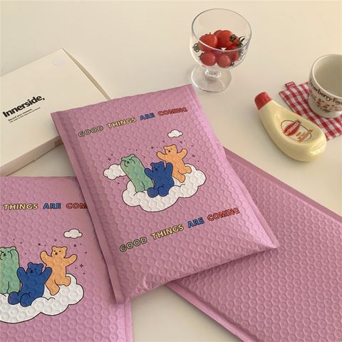 Cartoon Unique Pink Bear Express Envelope Packaging Bubble Bag