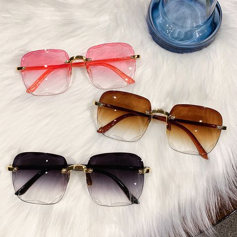 Unisex Mode Einfarbig Pc Quadrat Rahmenlos Sonnenbrille