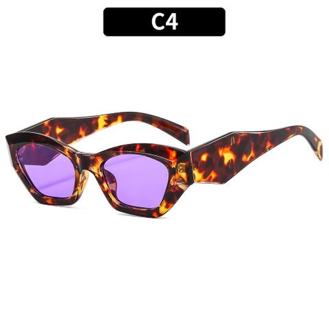 Women's Fashion Solid Color Ac Polygon Full Frame Sunglasses