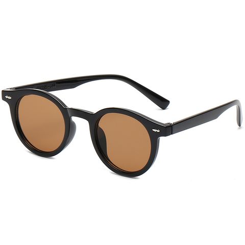 Unisex Fashion Solid Color Pc Round Frame Full Frame Sunglasses