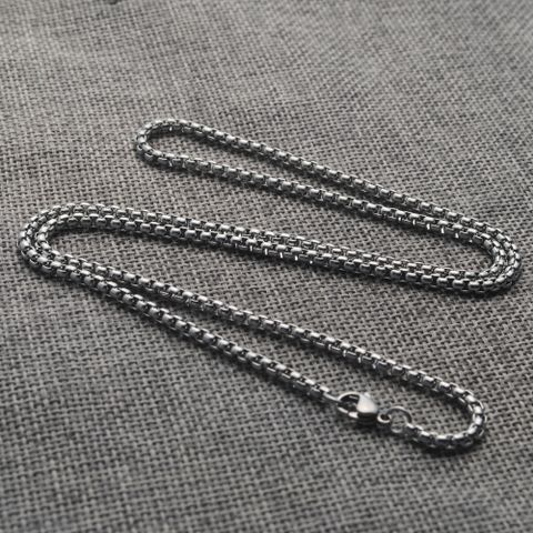 Fashion Solid Color Titanium Steel Plating Necklace