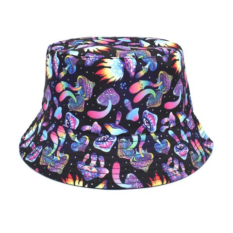 Women's Fashion Geometric Printing Flat Eaves Bucket Hat
