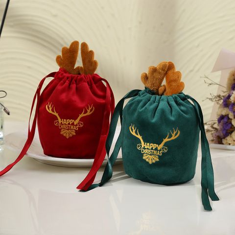 Christmas Fashion Antlers Flannel Festival Gift Wrapping Supplies 1 Piece