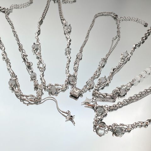 Fashion Waves Titanium Steel Plating Necklace 1 Piece