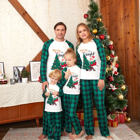 Fashion Cartoon Polyester Printing Pants Sets Straight Pants T-shirt Family Matching Outfits