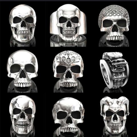 Gothic Skull Alloy Men's Rings