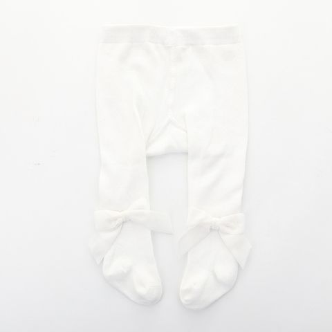 Cute Solid Color Bowknot Cotton Pants & Leggings