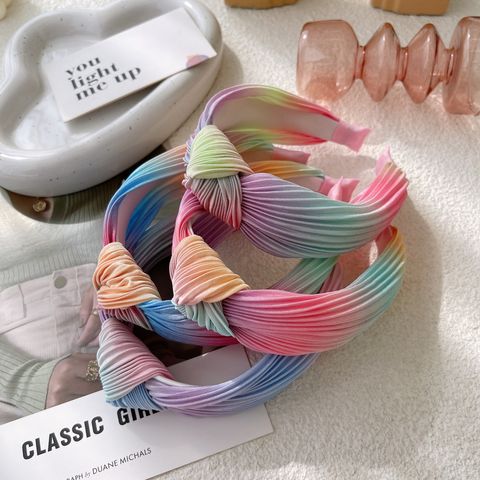 Fashion Geometric Gradient Color Polyester Hair Band Hair Tie 1 Piece