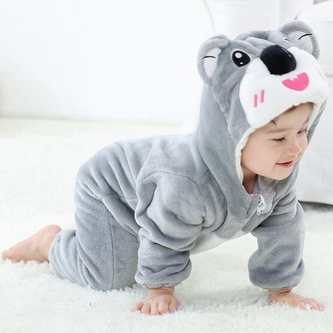 Cute Animal Velvet Polyester Baby Clothes