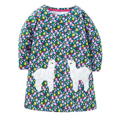 Fashion Alpaca Cotton Girls Dresses