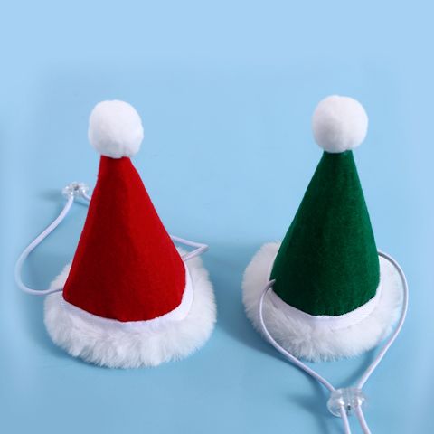 Estilo Simple No Tejido Navidad Bloque De Color Sombrero Para Mascotas 1 Pieza