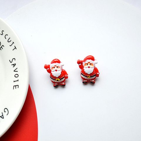 Fashion Christmas Tree Santa Claus Resin Women's Ear Studs 1 Pair