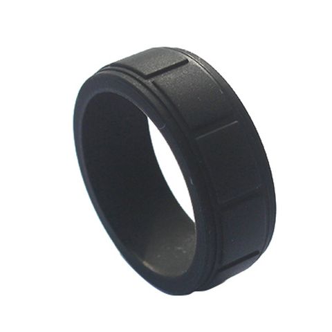 Fashion Geometric Solid Color Silica Gel Men's Rings 1 Piece