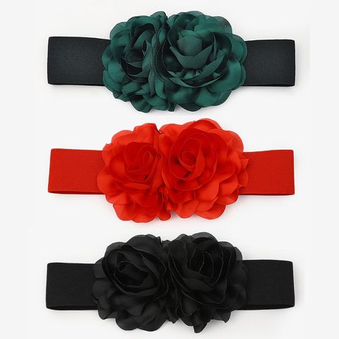 Basic Flower Fabric Women's Woven Belts 1 Piece