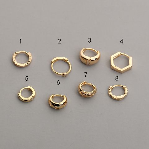 Fashion Round Copper Hoop Earrings Copper Earrings 1 Piece