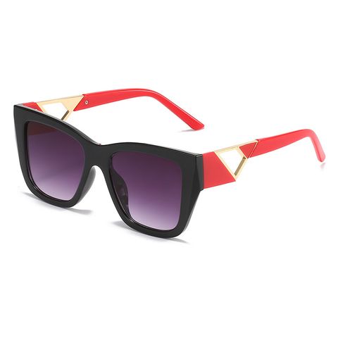 Fashion Color Block Ac Square Full Frame Women's Sunglasses