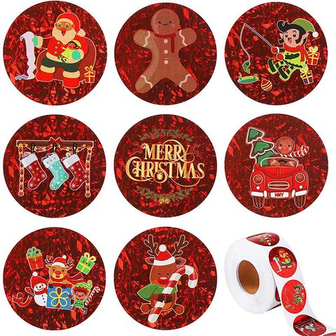 Christmas Santa Claus Gingerbread Paper Party Gift Stickers