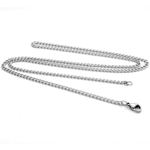 Fashion Solid Color Titanium Steel Necklace 1 Piece