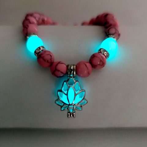 Fashion Flower Natural Stone Turquoise Bracelets 1 Piece