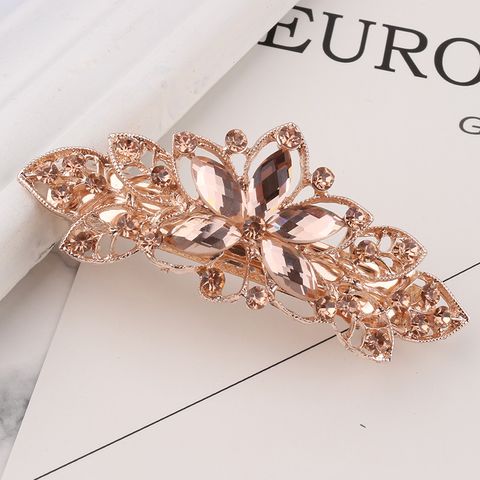 Fashion Flower Alloy Rhinestone Hair Clip