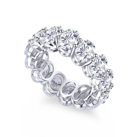 Princess Geometric Sterling Silver Plating Zircon Rings