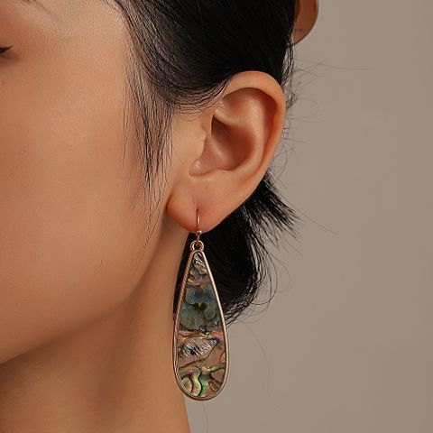 Retro Water Droplets Glass Women's Dangling Earrings 1 Pair