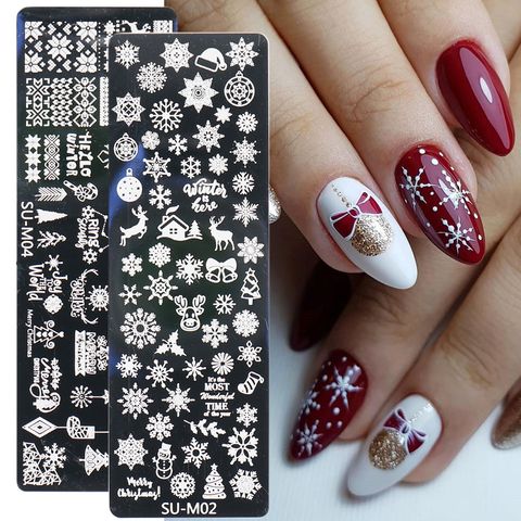 Christmas Fashion Christmas Tree Christmas Socks Snowflake Pet Nail Decoration Accessories 1 Set