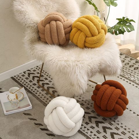 Fashion Solid Color Plush Throw Pillow