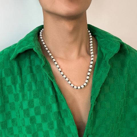 Lässig Geometrisch Imitationsperle Perlen Männer Halskette