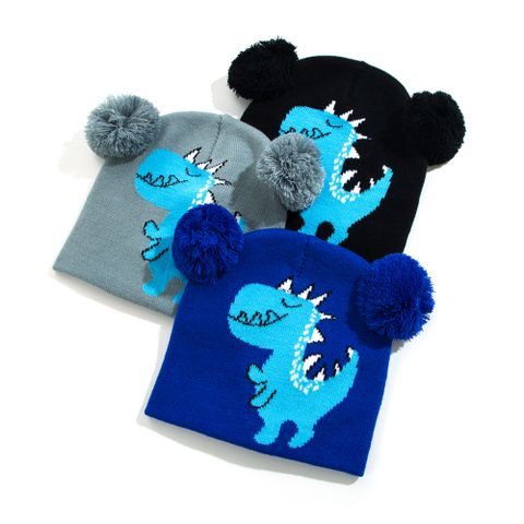 Children Unisex Fashion Dinosaur Crochet Lace Wool Cap