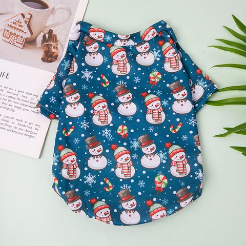 Casual Polyester Christmas Animal Snowman Pet Accessories 1 Piece