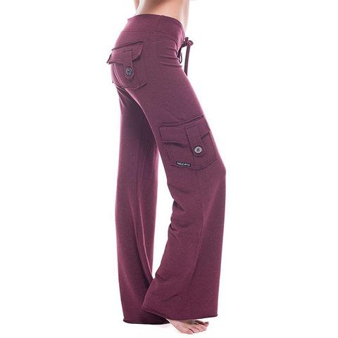 Women's Casual Solid Color Full Length Casual Pants