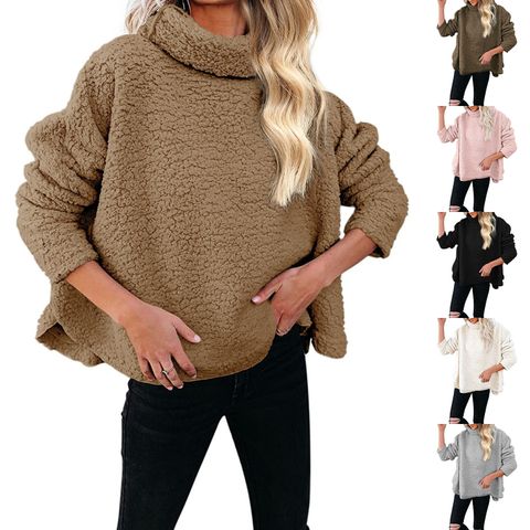 Women's Blouse Long Sleeve Sweaters & Cardigans Fashion Solid Color