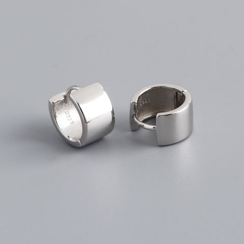 Fashion Circle Sterling Silver Metal Earrings 1 Pair