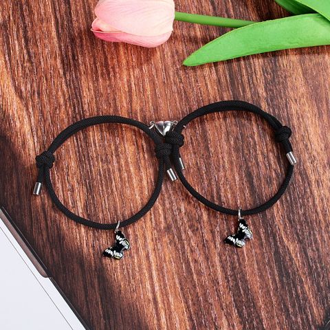 Cartoon Style Insect Alloy Inlay Couple Bracelets