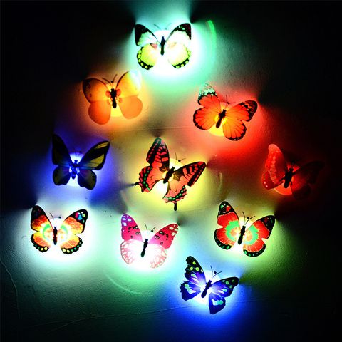 Lindo Mariposa El Plastico Interior Luces De Noche