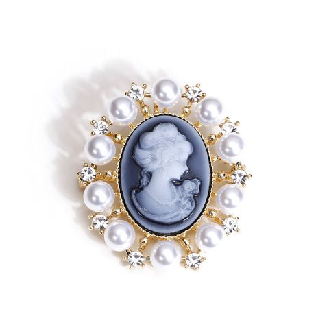 Fashion Human Alloy Plating Pearl Unisex Brooches