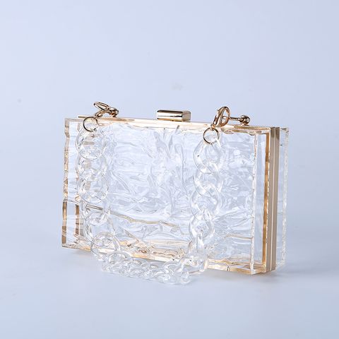 Abs Solid Color Square Evening Bags