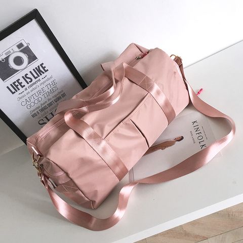 Unisex Fashion Solid Color Nylon Waterproof Travel Bags