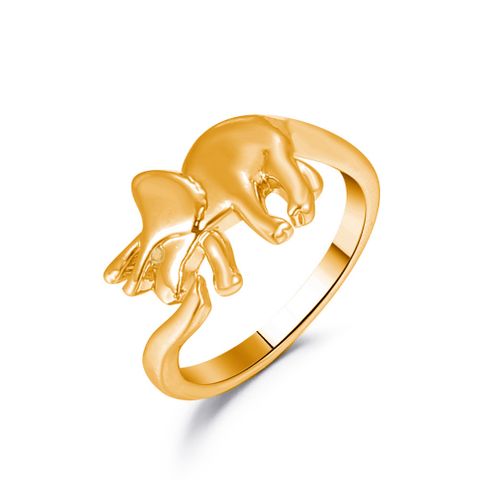 The Same Metal Dinosaur Ring Fashion Cute Opening Geometric Animal Ring