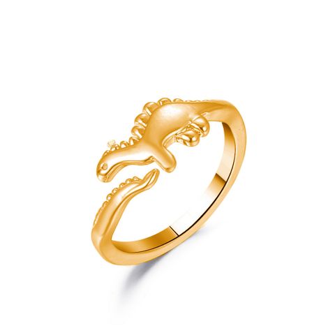 The Same Metal Dinosaur Ring Fashion Cute Opening Geometric Animal Ring