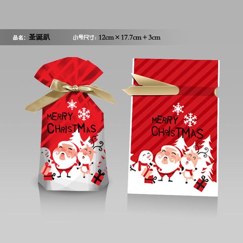 Cartoon Style Santa Claus Snowflake Eva Food Packaging Bag