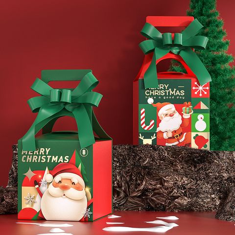 Weihnachten Mode Weihnachtsmann Brief Elch Weißer Karton Festival Zubehör Für Geschenkverpackungen 1 Stück