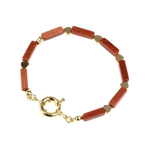 Fashion Geometric Heart Shape Copper Plating Women's Bracelets Necklace 1 Piece