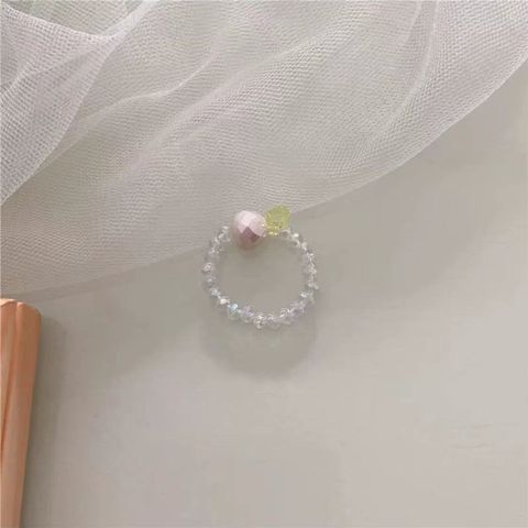 Simple Style Fruit Glass Women's Rings 1 Piece