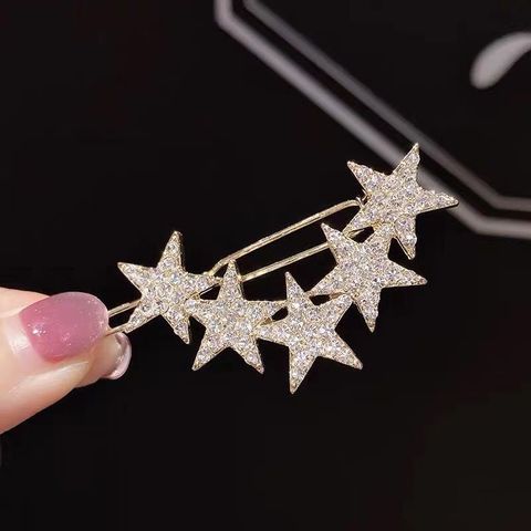 Fashion Heart Shape Butterfly Snowflake Imitation Pearl Alloy Inlay Rhinestones Hair Clip 1 Piece