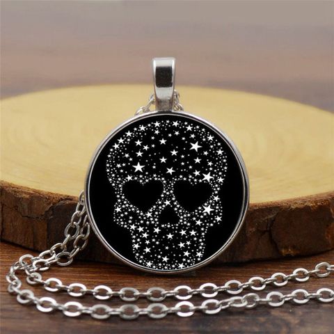 Simple Style Skull Alloy Plating Unisex Pendant Necklace 1 Piece